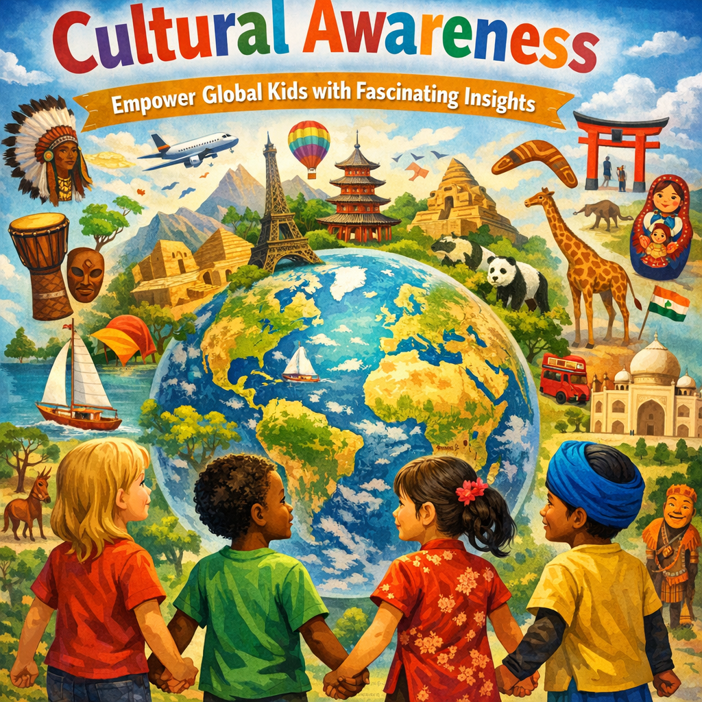 Illustration of Cultural Awareness: Empower Global Kids with Fascinating Insights