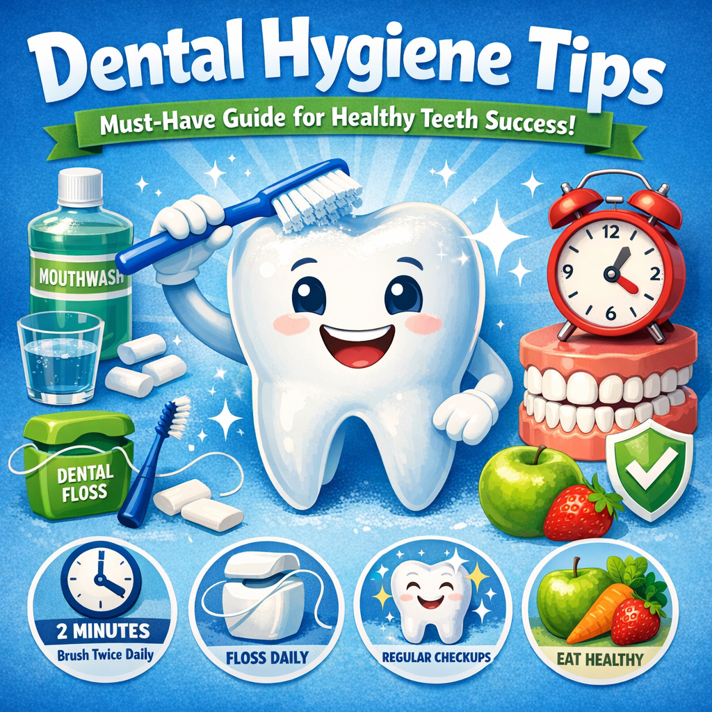 Illustration of Dental Hygiene Tips: Must-Have Guide for Healthy Teeth Success!