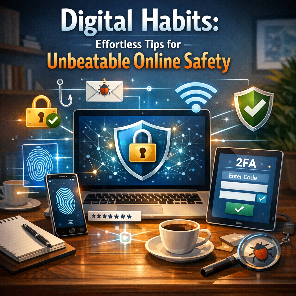 Illustration of Digital Habits: Effortless Tips for Unbeatable Online Safety
