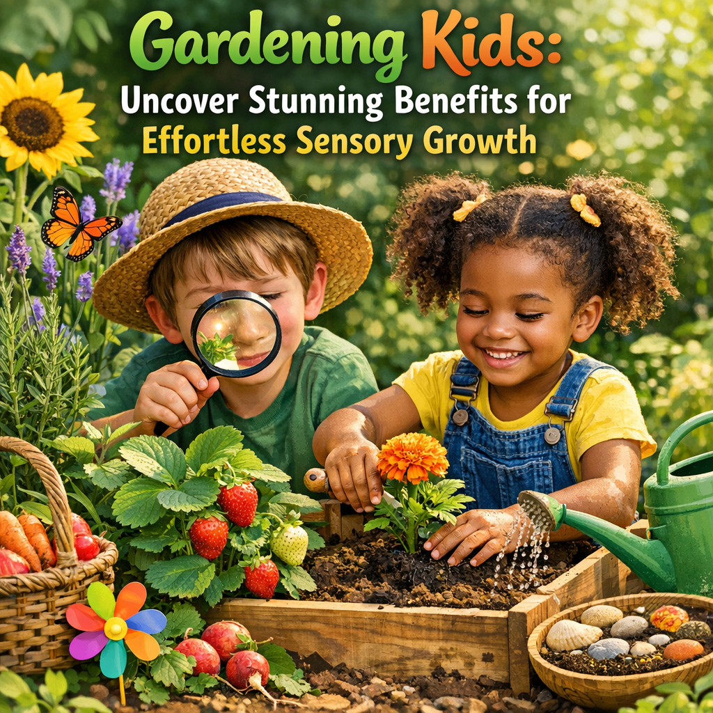 Illustration of Gardening Kids: Uncover Stunning Benefits for Effortless Sensory Growth