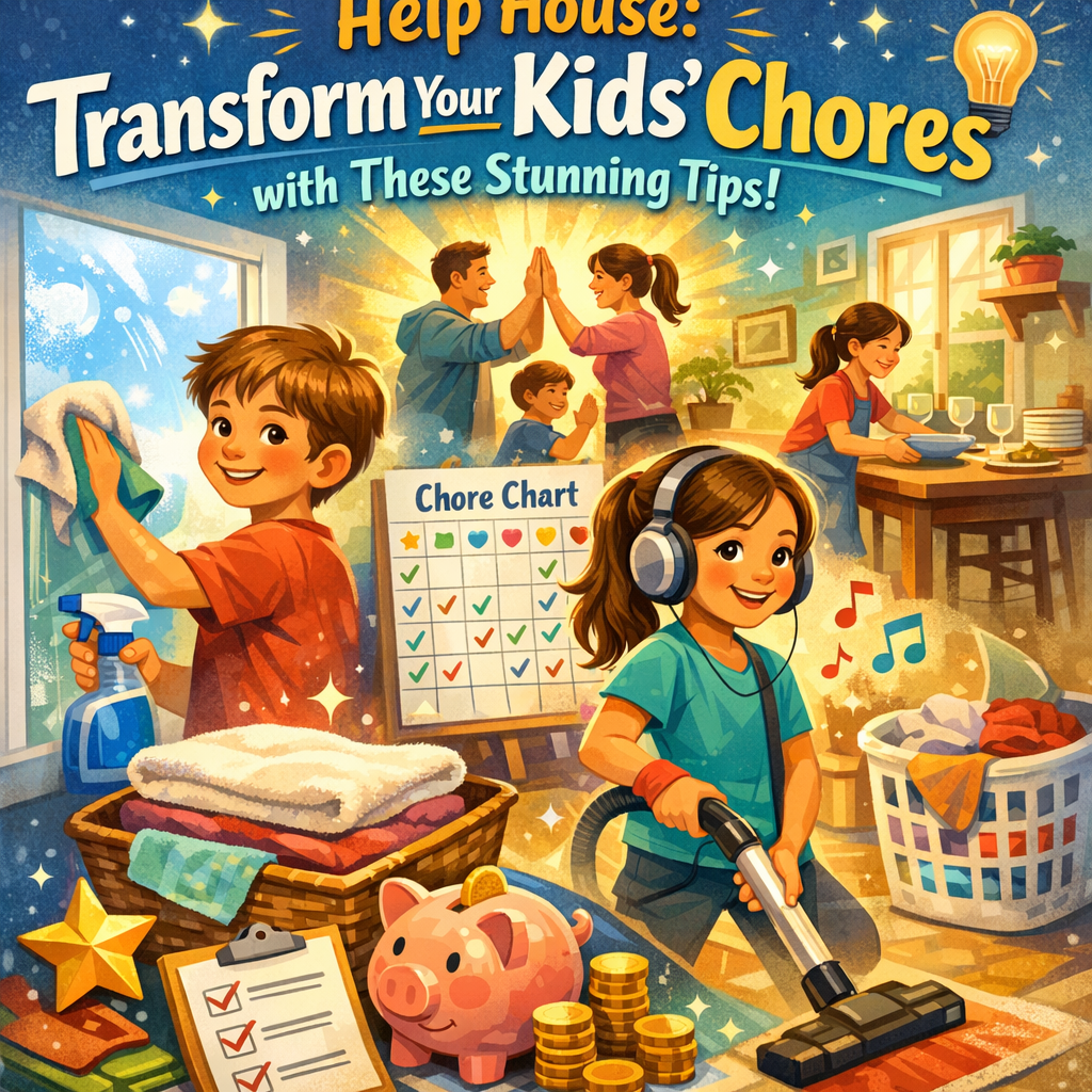 Illustration of Help House: Transform Your Kids’ Chores with These Stunning Tips!