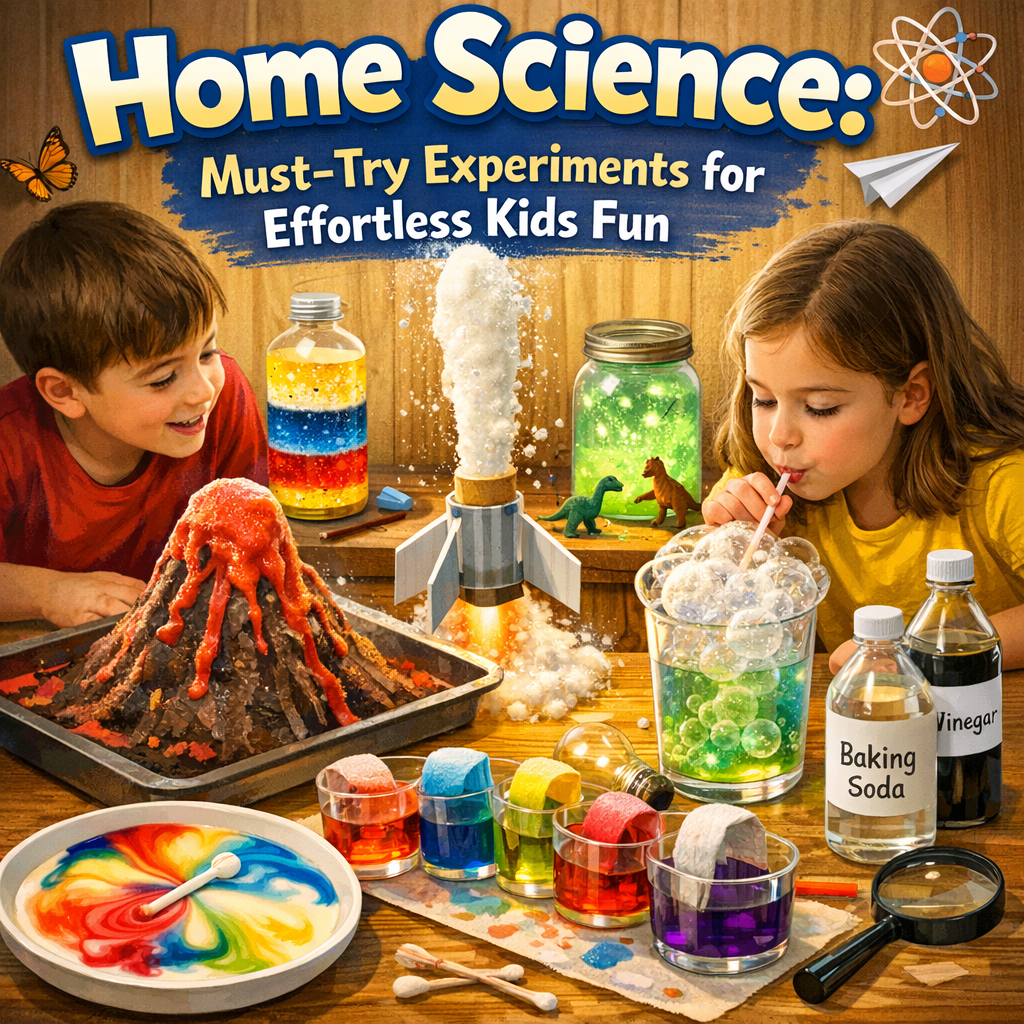 Illustration of Home Science: Must-Try Experiments for Effortless Kids Fun
