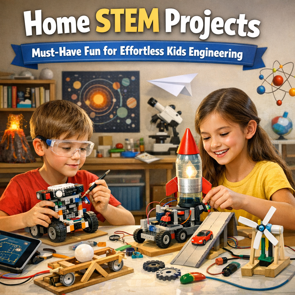 Illustration of Home STEM Projects: Must-Have Fun for Effortless Kids Engineering