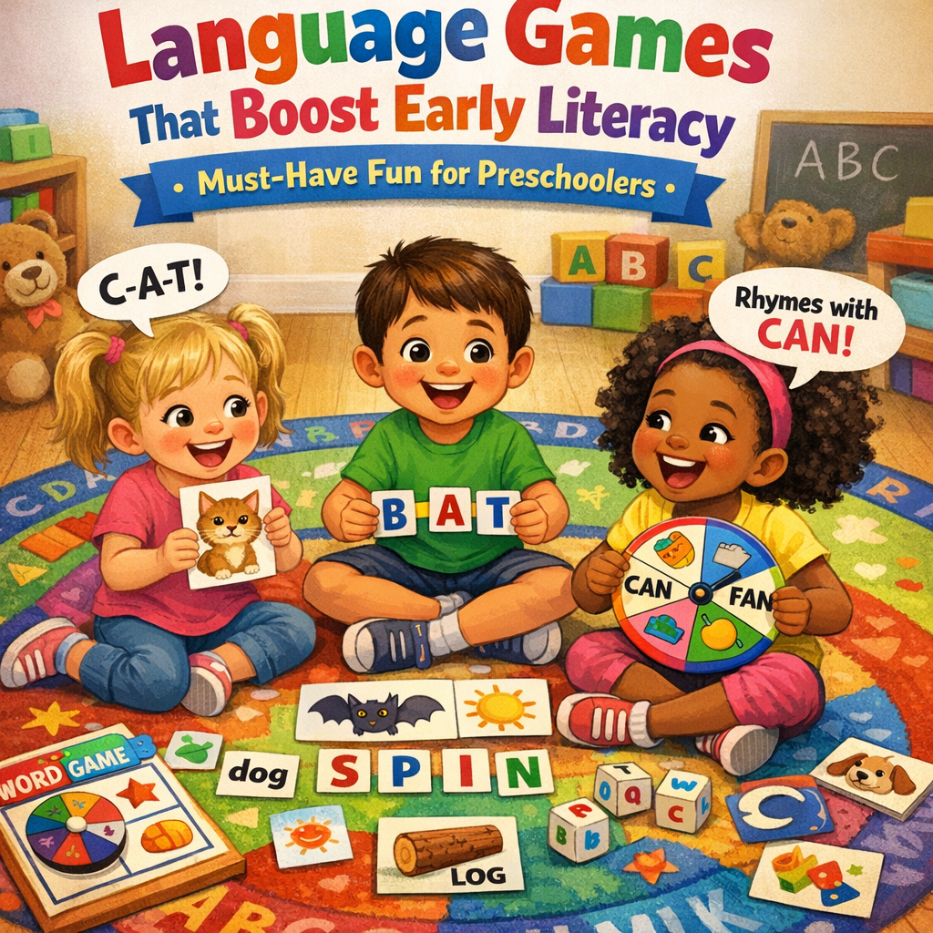 Illustration of Language Games That Boost Early Literacy: Must-Have Fun for Preschoolers