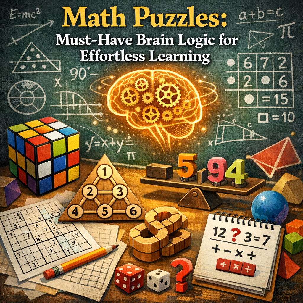 Illustration of Math Puzzles: Must-Have Brain Logic for Effortless Learning