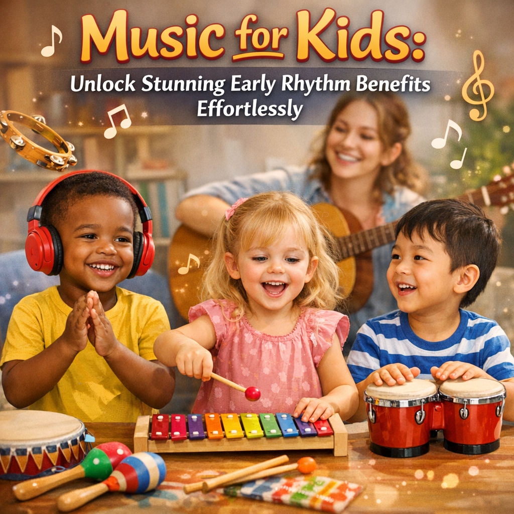 Illustration of Music for Kids: Unlock Stunning Early Rhythm Benefits Effortlessly