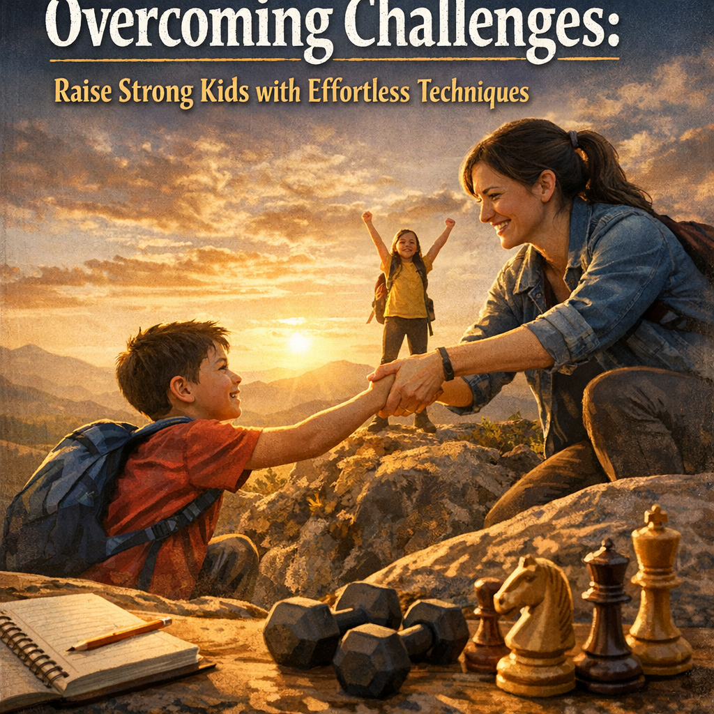 Illustration of Overcoming Challenges: Raise Strong Kids with Effortless Techniques