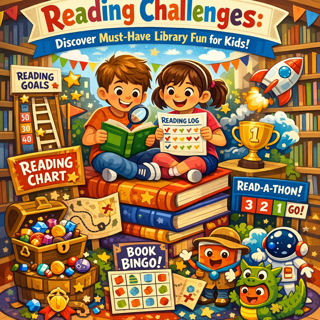 Illustration of Reading Challenges: Discover Must-Have Library Fun for Kids!