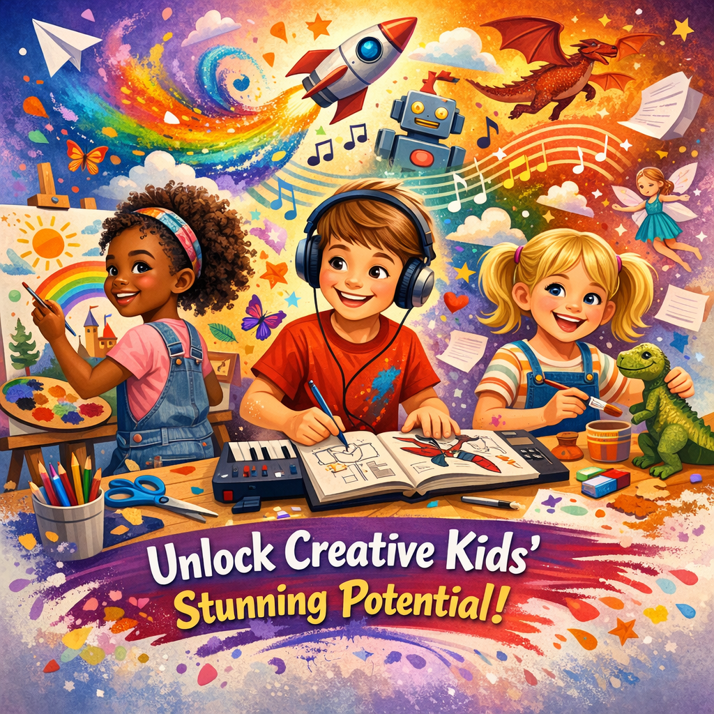 Illustration of Self-Expression Made Effortless: Unlock Creative Kids’ Stunning Potential