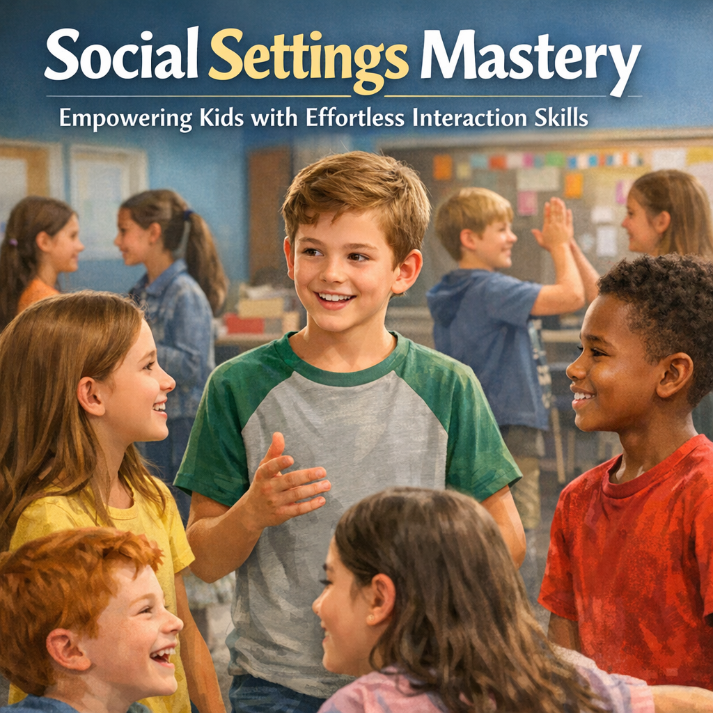 Illustration of Social Settings Mastery: Empowering Kids with Effortless Interaction Skills