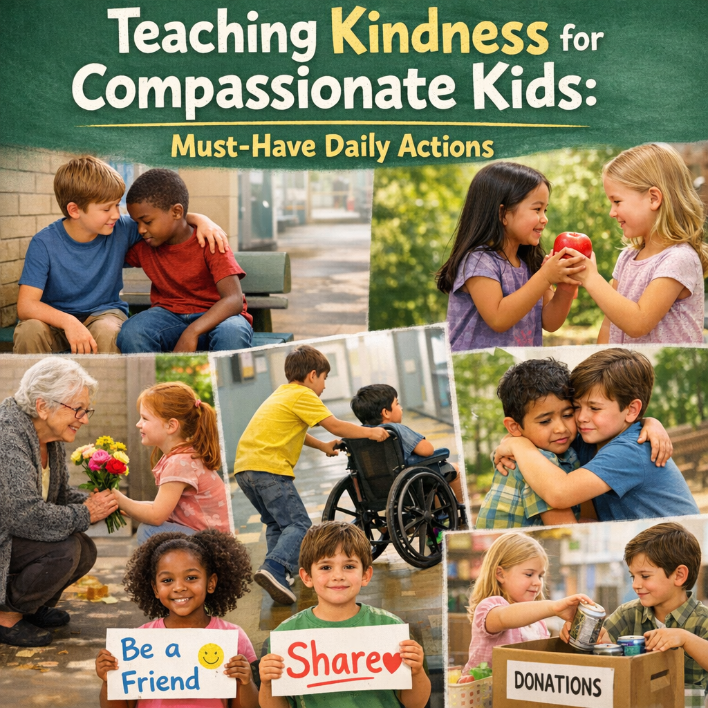Illustration of Teaching Kindness for Compassionate Kids: Must-Have Daily Actions