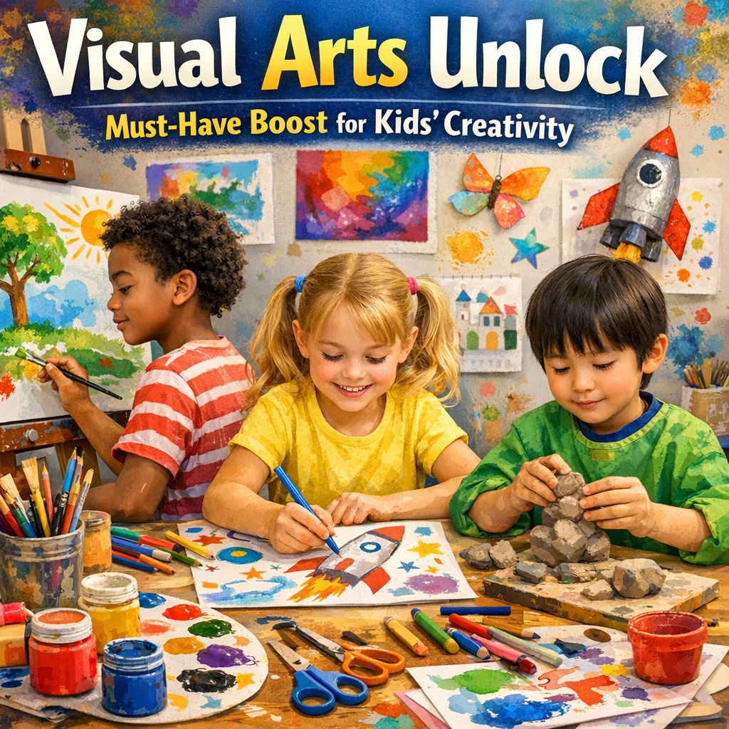 Illustration of Visual Arts Unlock: Must-Have Boost for Kids' Creativity