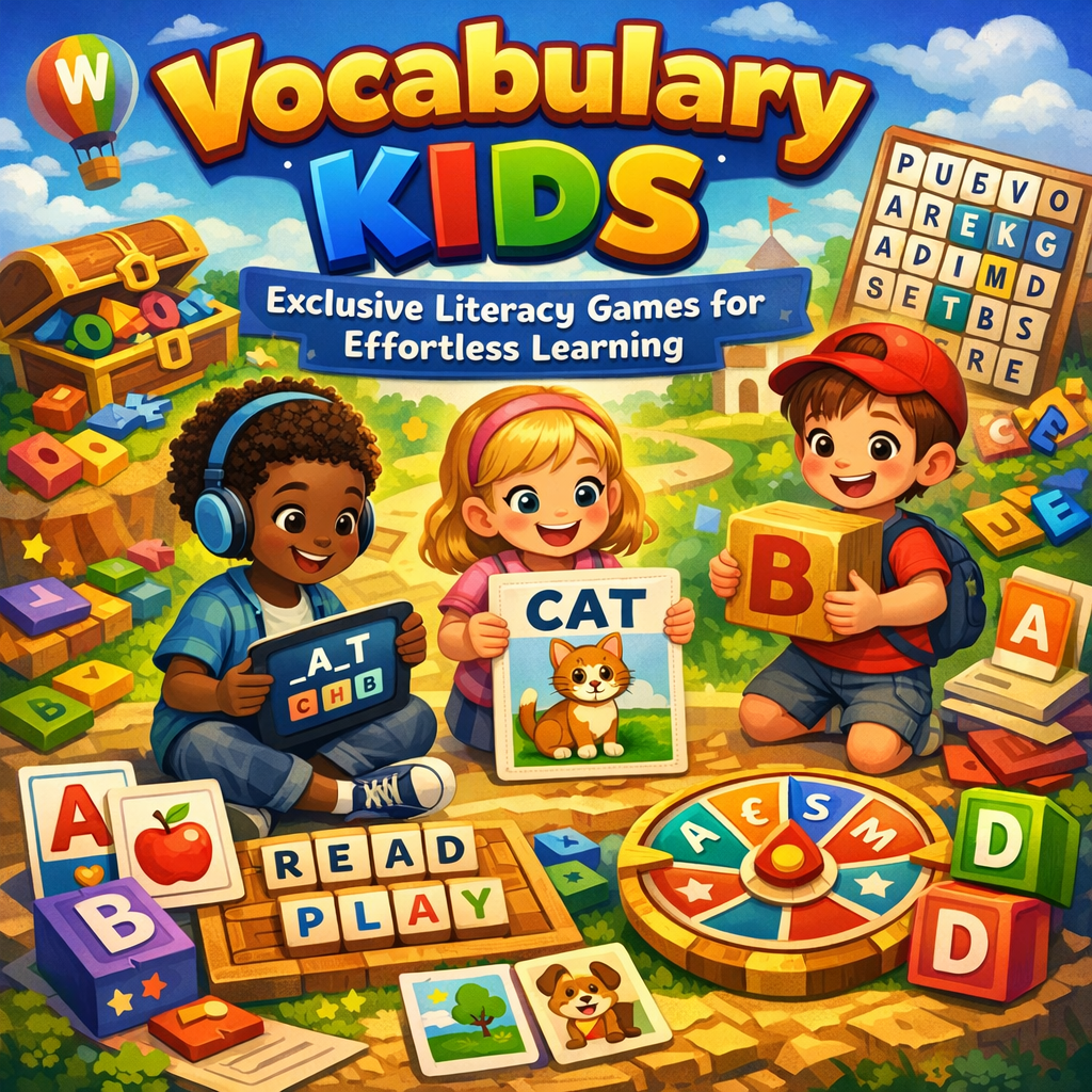 Illustration of Vocabulary Kids: Exclusive Literacy Games for Effortless Learning